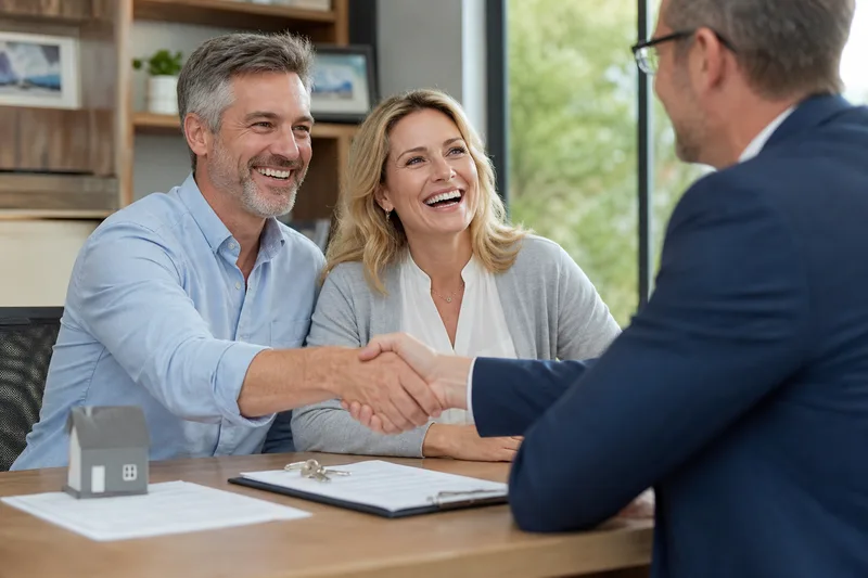 Homeowner celebrating after selling home